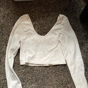 Elegant White Long Sleeve Women's Top